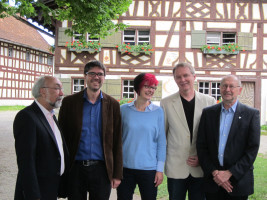 Wolfgang Bähner, Museumsleiter Dr. Philipp Herzog, Petra Beer, Volkmar Thumser, Dr. Gerhard Ecker im Bauernhofmuseum
