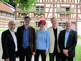 Wolfgang Bähner, Museumsleiter Dr. Philipp Herzog, Petra Beer, Volkmar Thumser, Dr. Gerhard Ecker im Bauernhofmuseum