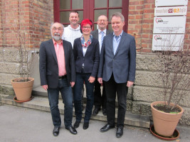 Wolfgang Bähner, Einrichtungsleiter Christian Holland, Petra Beer, Dr. Gerhard Ecker, Volkmar Thumser