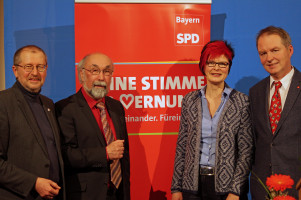 Mitglieder der Bezirkstagsfraktion auf dem Neujahrsempfang der Augsburger SPD (Foto: Angelika Lonnemann)