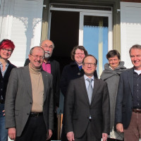 von links nach rechts: Petra Beer, Dr. Gerhard Ecker, Fraktionsvorsitzender Wolfgang Bähner, Gertrud Kreutmayr, Bezirkskämmerer Martin Seitz, Mercedes Leiss, Volkmar Thumser